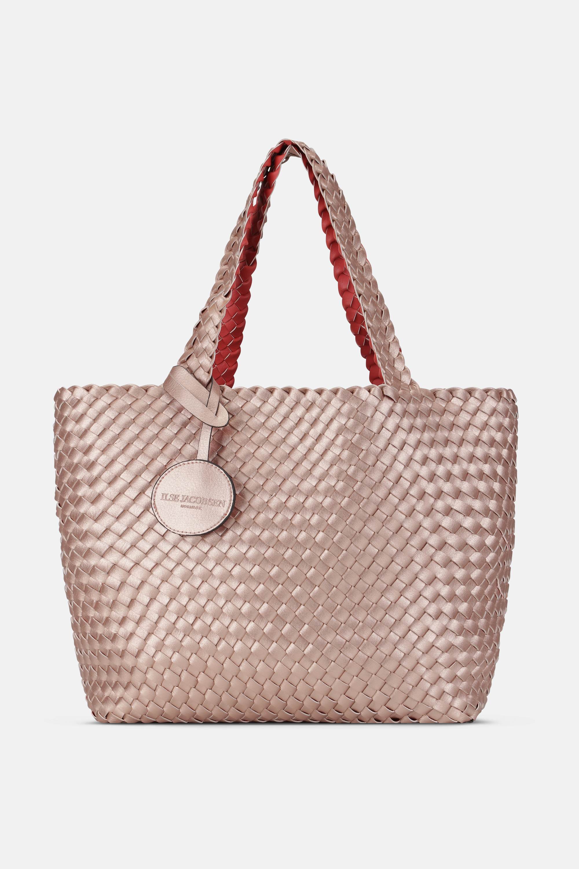 Tote Bag Geflochten - Durbarry Metallic Rose